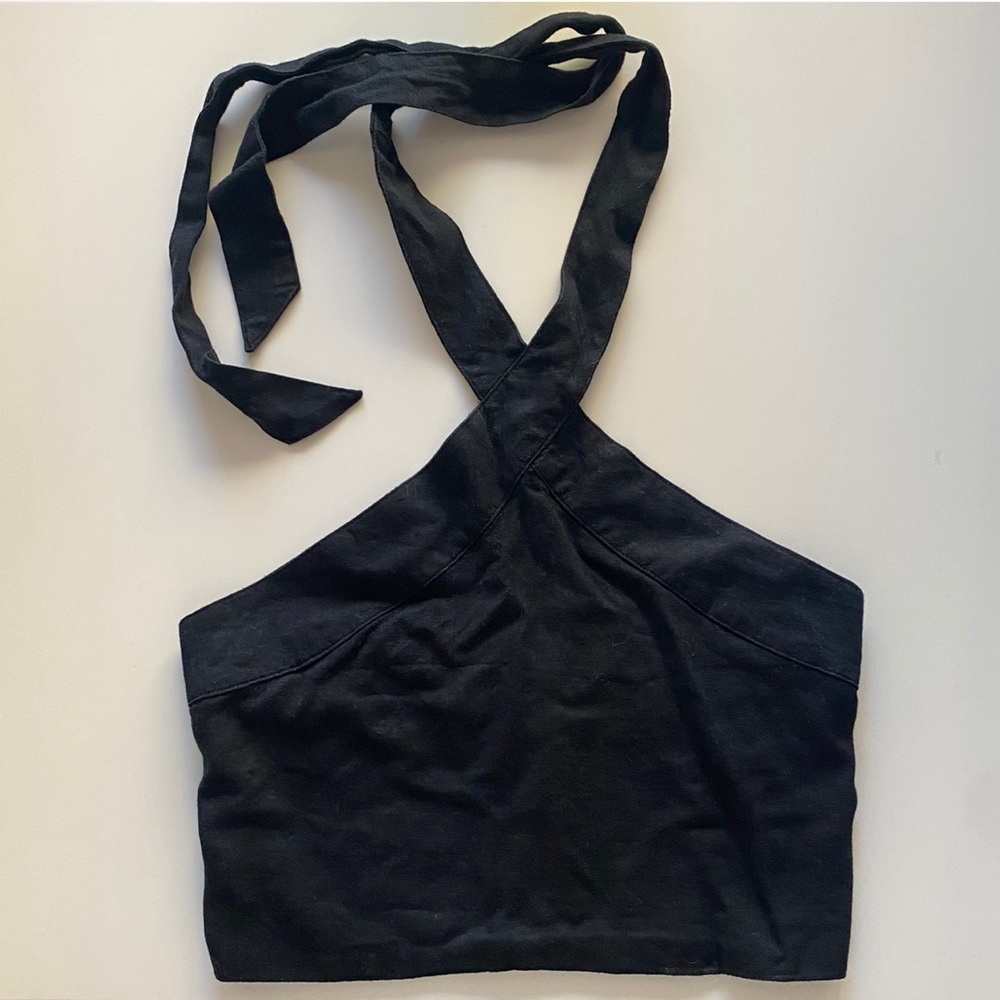 Abercrombie & Fitch Black Halter Crop Top size small